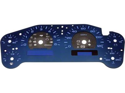 Instrument Cluster Upgrade Kit with Transmission Temperature; Aqua (07-11 Sierra 2500 HD)