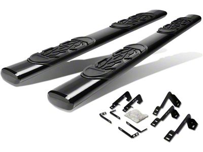 6-Inch Straight Nerf Side Step Bars; Black (07-14 Sierra 2500 HD Extended Cab)