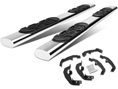 6-Inch Straight Nerf Side Step Bars; Stainless Steel (20-24 Sierra 2500 HD Crew Cab)