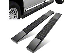 6-Inch Wide Flat Running Boards; Black (20-24 Sierra 2500 HD Regular Cab)