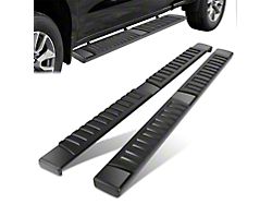 6-Inch Wide Flat Running Boards; Black (20-24 Sierra 2500 HD Double Cab)