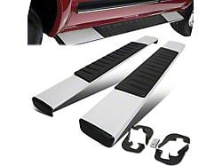 6-Inch Wide Flat Running Boards; Silver (07-19 Sierra 2500 HD Regular Cab)