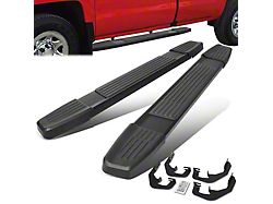 6.25-Inch Running Boards; Black (07-19 Sierra 2500 HD Regular Cab)