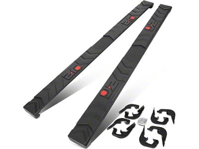 6.50-Inch Flat Step Bar Running Boards; Black (07-19 6.0L Sierra 2500 HD)