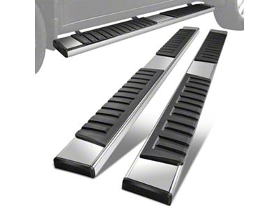 6.75-Inch Running Boards; Polished (20-24 Sierra 2500 HD Crew Cab)