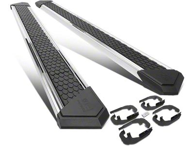 8-Inch Flat Step Bar Running Boards; Chrome (20-24 Sierra 2500 HD Crew Cab)