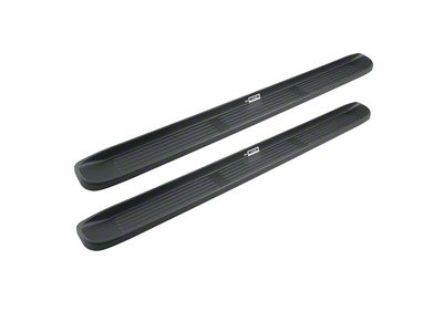 93-Inch Molded Unlighted Running Boards; Black (01-06 Sierra 2500 HD Crew Cab)