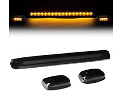 Amber LED Cab Roof Lights; Smoked (07-14 Sierra 2500 HD)