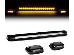 Amber LED Roof Cab Lights; Black (07-13 Sierra 2500 HD)