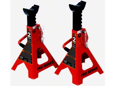 Big Red Double Lock Jack Stands; 2-Ton Capacity