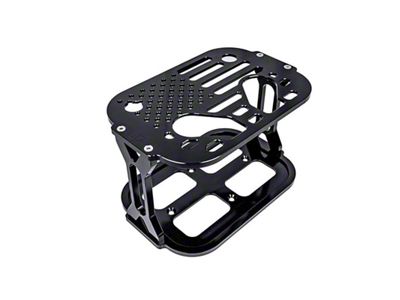 Billet Optima 34-78 Battery Mount; Flag Top; Black Anodized - Black Anodized (Universal; Some Adaptation May Be Required)