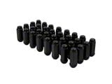 Black Bulge Acorn Lug Nut Kit; 14mm x 1.5; Set of 32 (07-25 Sierra 2500 HD)