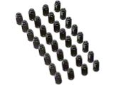 Bulge Black Acorn Lug Nut Kit; 14mm x 1.5; Set of 32 (07-24 Sierra 2500 HD)