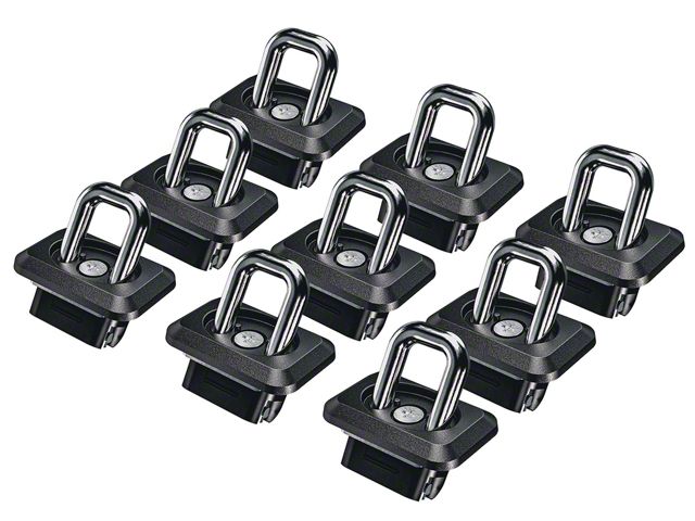 Bullet Inner Bed Retractable Tie-Down Anchors; Set of Nine (07-24 Sierra 2500 HD)