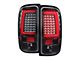 C-Bar LED Tail Lights; Jet Black Housing; Clear Lens (07-14 Sierra 2500 HD)