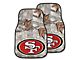 Carpet Front Floor Mats with San Francisco 49ers Logo; Camo (Universal; Some Adaptation May Be Required)