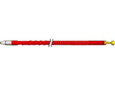 CB Antenna with Tuneable Tip; 4-Foot; Red (Universal; Some Adaptation May Be Required)