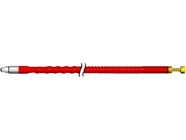 CB Antenna with Tuneable Tip; 4-Foot; Red (Universal; Some Adaptation May Be Required)