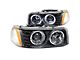 CCFL Halo Projector Headlights; Black Housing; Clear Lens (01-06 Sierra 2500 HD)