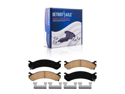 Ceramic Brake Pads; Front and Rear (07-10 Sierra 2500 HD)