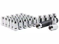 Chrome Closed End Spline Lug Nuts; M14 x 1.5; Set of 32 (07-25 Sierra 2500 HD)