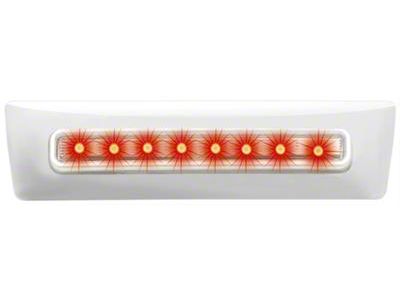 Chrome LED Non-Locking Tailgate Handle; Red LED; Clear (07-14 Sierra 2500 HD)