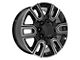 CV96A Black Machined 8-Lug Wheel; 20x8.5; 12mm Offset (07-10 Sierra 2500 HD)