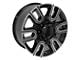 CV96A Black Machined 8-Lug Wheel; 20x8.5; 12mm Offset (07-10 Sierra 2500 HD)