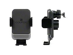 Direct Fit Phone Mount with Charging Auto Closing Cradle Head; Black (20-25 Sierra 2500 HD)