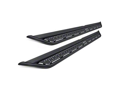 Go Rhino Dominator Xtreme D6 Side Step Bars; Textured Black (20-24 Sierra 2500 HD Double Cab)