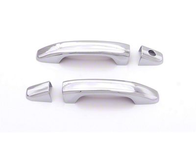 Door Handle Covers with Passenger Keyhole; Chrome (15-19 Sierra 2500 HD Regular Cab)