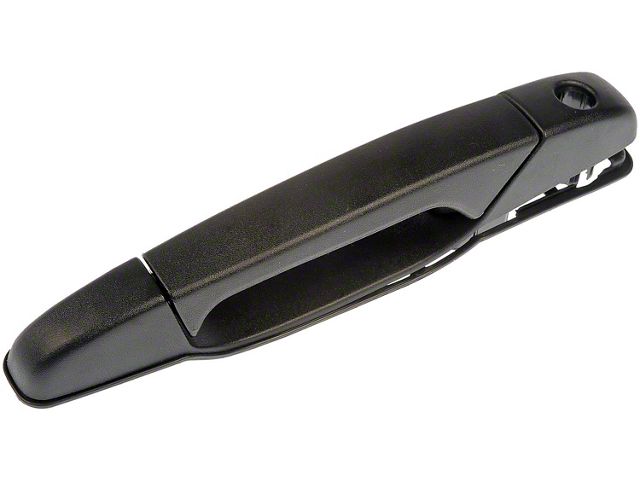 Exterior Door Handle; Front Left; Metal; Plastic; Textured Black; Without Chrome Lever (07-14 Sierra 2500 HD)