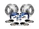 Drilled and Slotted 8-Lug Brake Rotor, Pad, Brake Fluid and Cleaner Kit; Front and Rear (07-10 Sierra 2500 HD)