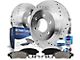 Drilled and Slotted 8-Lug Brake Rotor, Pad, Brake Fluid and Cleaner Kit; Rear (07-10 Sierra 2500 HD)