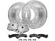 Drilled and Slotted 8-Lug Brake Rotor, Pad and Caliper Kit; Front (07-10 Sierra 2500 HD)