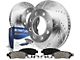 Drilled and Slotted 8-Lug Brake Rotor and Pad Kit; Front (07-10 Sierra 2500 HD)