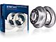 Drilled and Slotted 8-Lug Brake Rotor and Pad Kit; Front (07-10 Sierra 2500 HD)