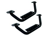 Go Rhino Drop Steps for Dominator D6 Side Steps Only; Textured Black (07-24 Sierra 2500 HD Crew Cab)