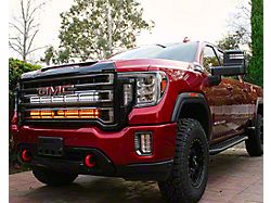 Dual 40-Inch White LED Light Bars with Grille Mounting Brackets (20-25 Sierra 2500 HD, Excluding Base & Denali)