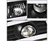 Dual U-Bar LED DRL Headlights with Clear Corners; Black Housing; Clear Lens (07-14 Sierra 2500 HD)