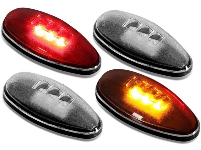 Dually LED Side Marker Lights; Clear (07-14 Sierra 2500 HD)