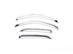 Putco Element Chrome Window Visors; Channel Mount; Front and Rear (07-14 Sierra 2500 HD Crew Cab)