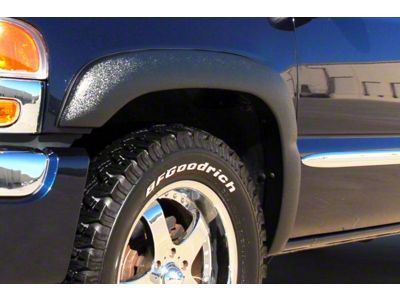 Elite Series Sport Style Fender Flares; Front; Smooth Black (01-06 Sierra 2500 HD)