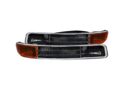 Euro Style Parking Lights; Black (01-06 Sierra 2500 HD)