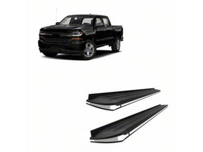 Exceed Running Boards; Black (07-19 Sierra 2500 HD Crew Cab)