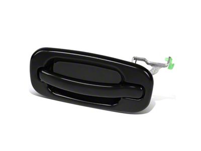 Exterior Door Handle; Rear Driver Side; Primed Black (01-06 Sierra 2500 HD Crew Cab)