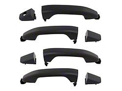 Exterior Door Handles; Front and Rear; Textured Black (15-17 Sierra 2500 HD Crew Cab)