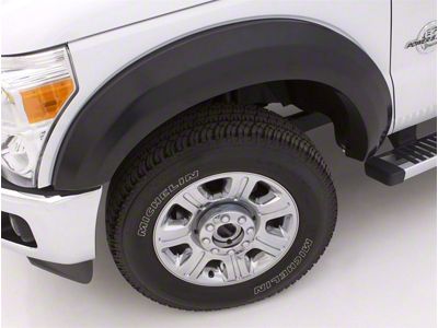 Elite Series Extra Wide Style Fender Flares; Front; Textured Black (07-14 Sierra 2500 HD)