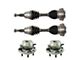 Front CV Axle Shafts and Hub Assembly Set (11-14 4WD Sierra 2500 HD)