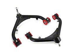 Front Upper Control Arms for 2 to 4-Inch Lift; Black/Red (07-10 Sierra 2500 HD)